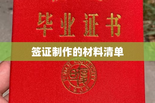 丰宁签证制作的材料清单