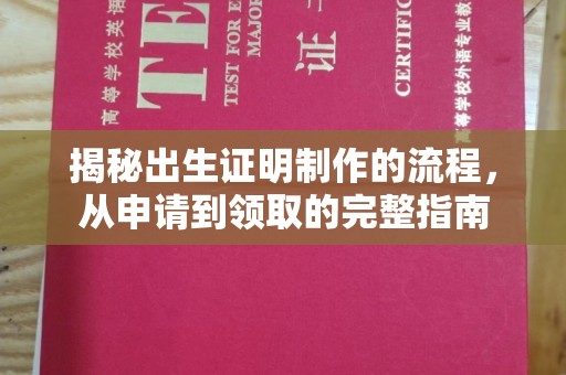 丹棱揭秘出生证明制作的流程，从申请到领取的完整指南