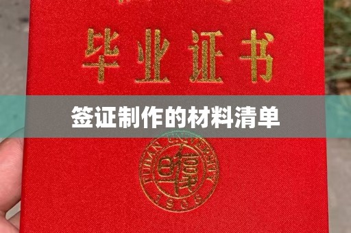 滨江签证制作的材料清单